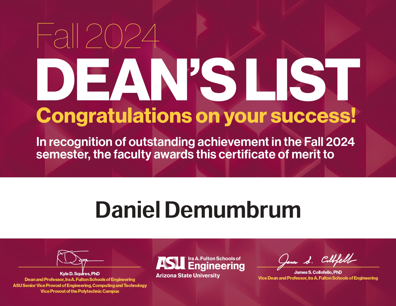 Dean's List