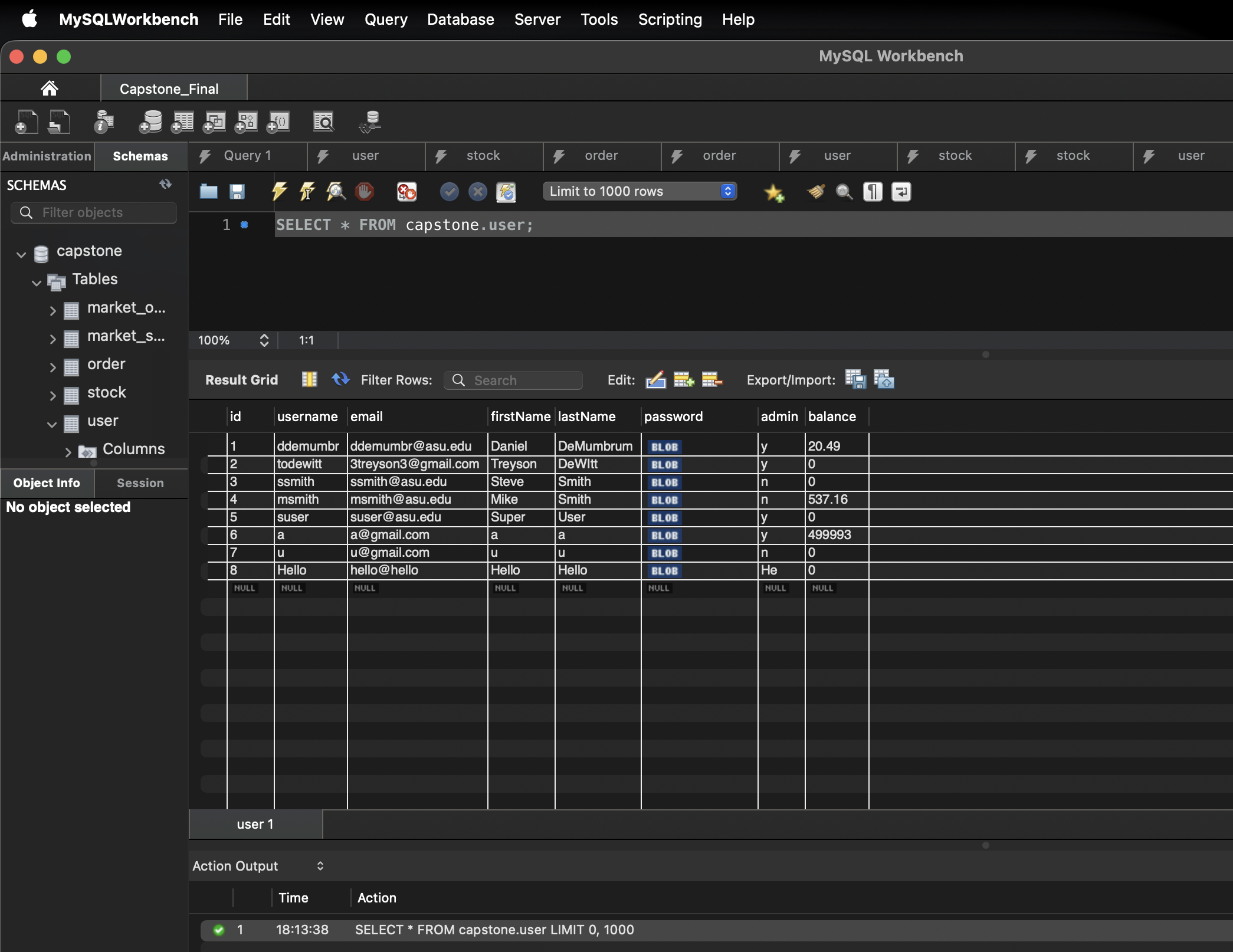 MySQL Database Backend